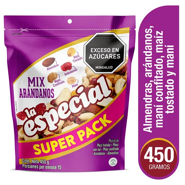 SNACK MEZCLA ARANDANOS LA ESPECIAL *450G