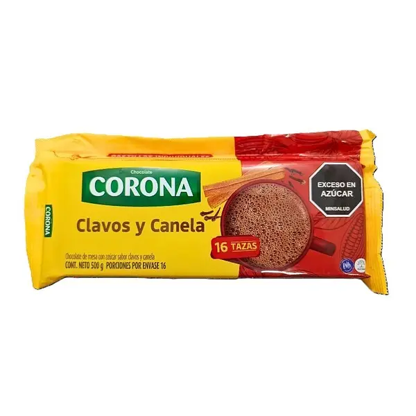 CHOCOLATE MESA CLAVOS Y CANELA CORONA*500G