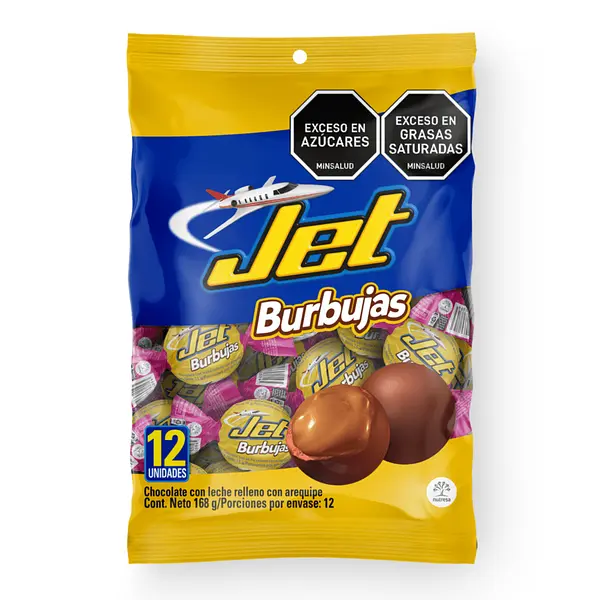 CHOCOLATINA CHOCOLATE BURBUJA JET*12U