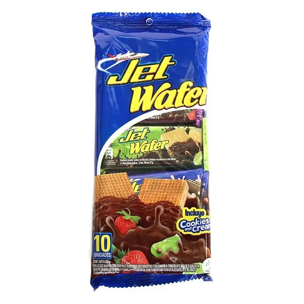 GALLETA RECUBIERTA SURT WAFER *10 UND