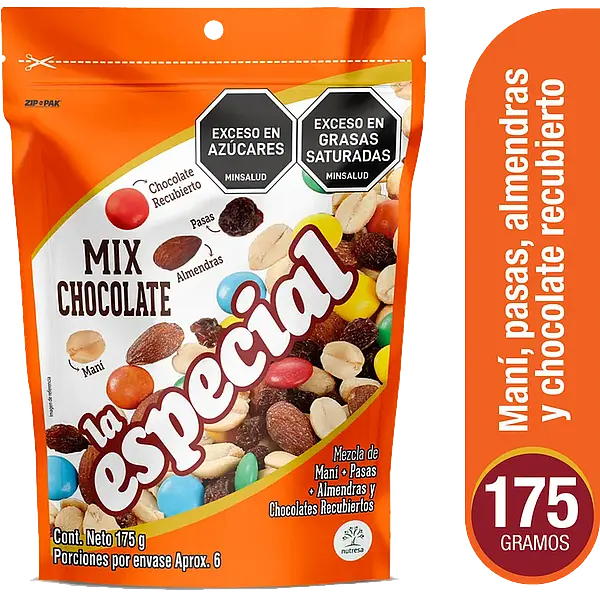 SNACK MANI CHOCOLATE LA ESPECIAL*175GR