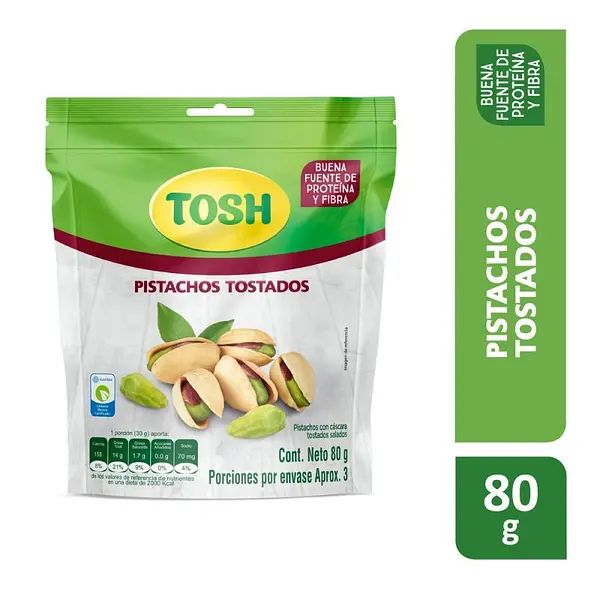 SNACK PISTACHOS TOSTADOS TOSH 80 GR