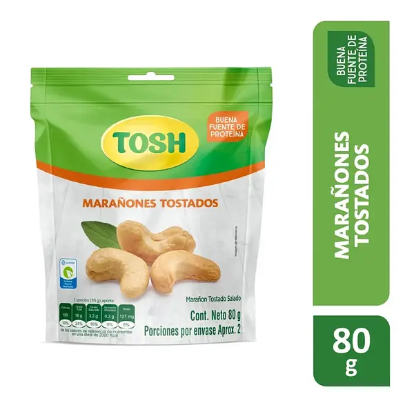SNACK MARAÑONES TOSTADOS TOSH *80 GR