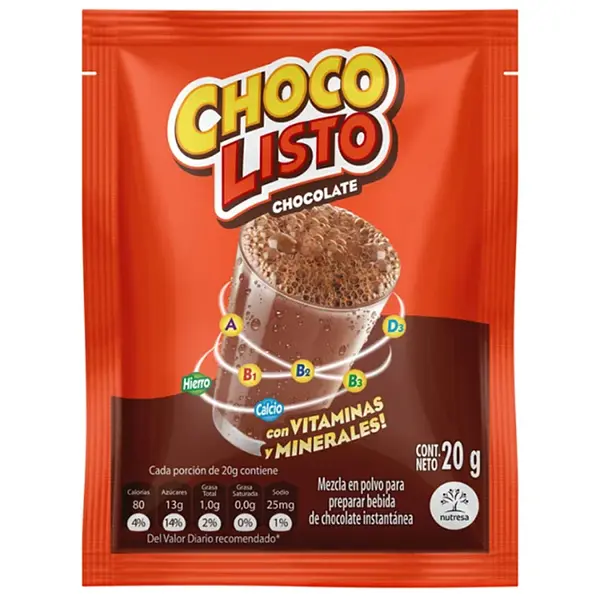 BEBIDA INSTANTANEA CHOCOLISTO * 18G