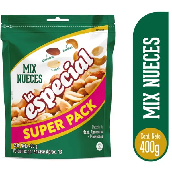 SNACK MANI MIX NUECES LA ESPECIAL*400G