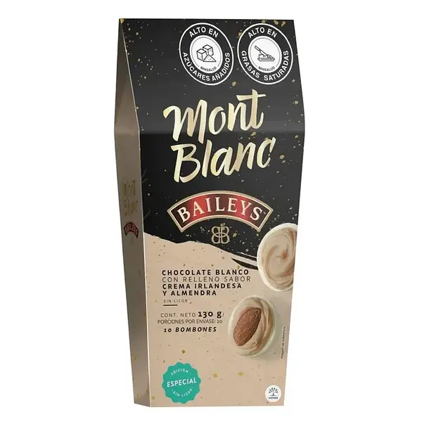 CHOCOLATINA BOMBON ESTUCHE BAILEYS MONBLAN * 10U