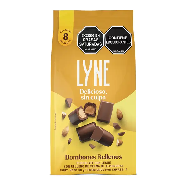 CHOCOLATINA BOMBON RELLENOS LYNE*96GR