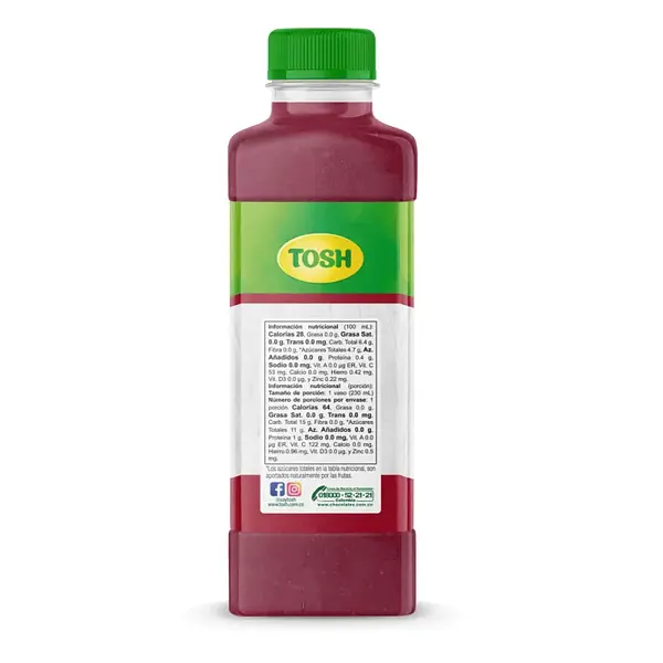 JUGO FRUTOS ROJOS VATIDO TOSH*230ML