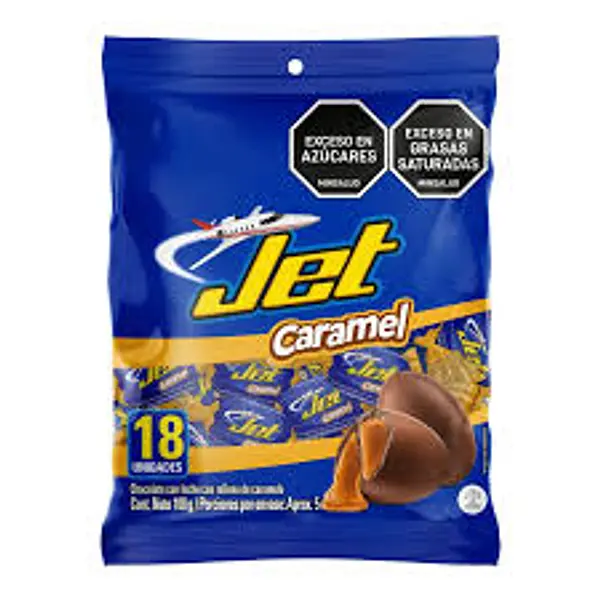 CHOCOLATINA CARAMELO RELLENO JET*18U