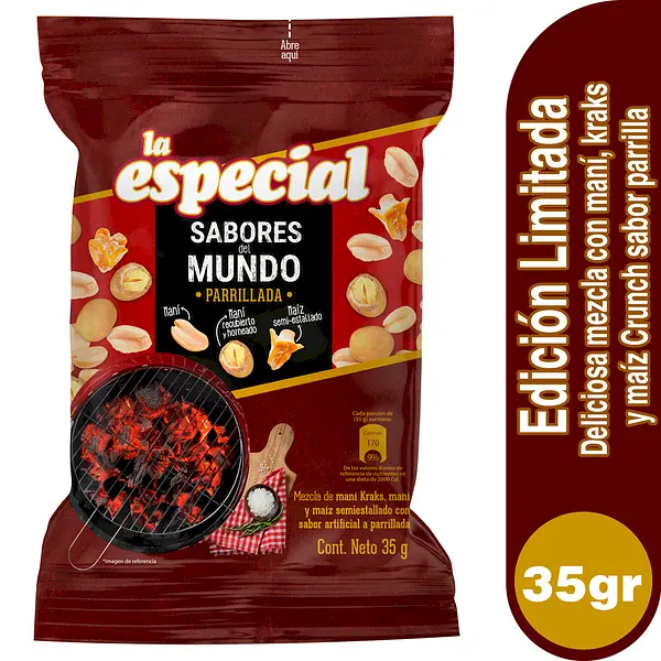 SNACK MANI PARRILLA LA ESPECIAL*35GR