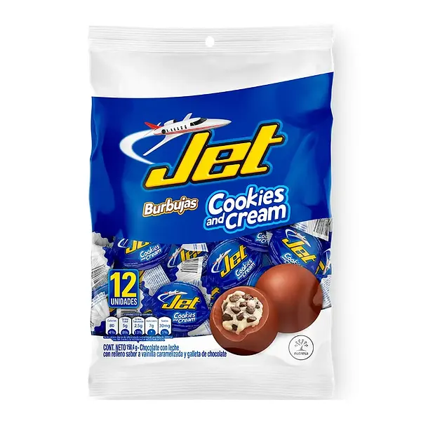 CHOCOLATINA BURBUJA COOKIES JET*12U