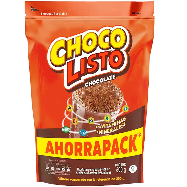 BEBIDA INSTANTANEA CHOCOLISTO *600G