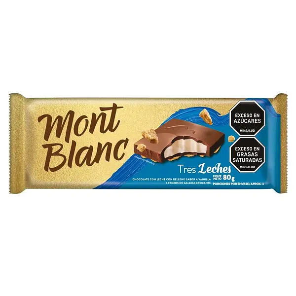 CHOCOLATINA TRES LECHES MONTBLANC*80G