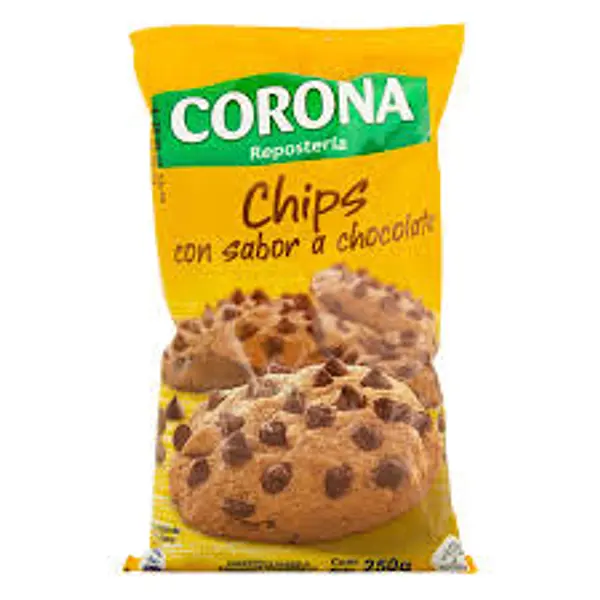 CHOCOLATE CHIPS DE CHOCOLATE CORONA*250GR