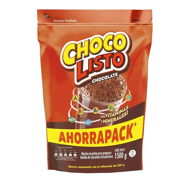 BEBIDA INSTANTANEA CHOCOLISTO *1500G