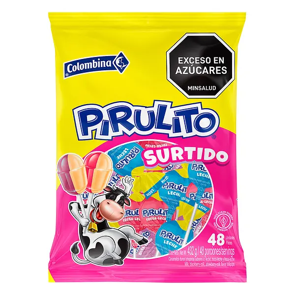 CARAMELO SURTIDO PIRULITO COLOMBINA*48UN