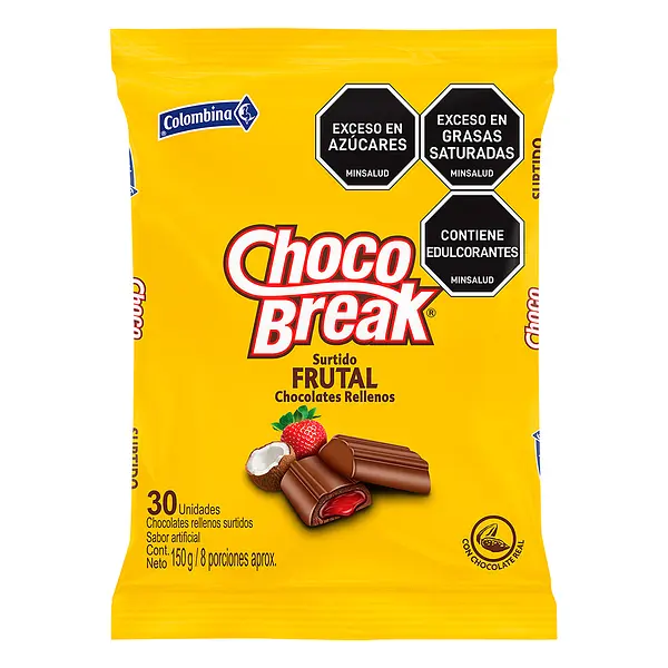 CHOCOLATINA SURTIDO CHOCOBREAK COLOMBINA*150G