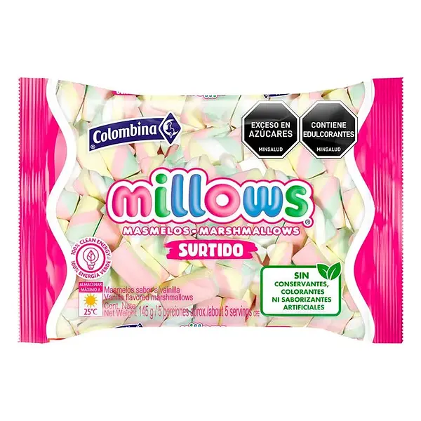 MASMELO SURTIDO MILLOWS*145G