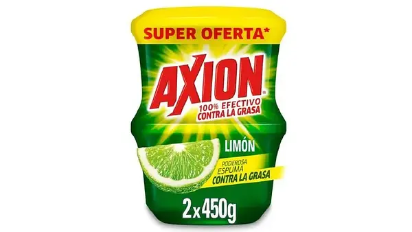 JABON CREMA LOZA PLASTICO AXION*450G*2U