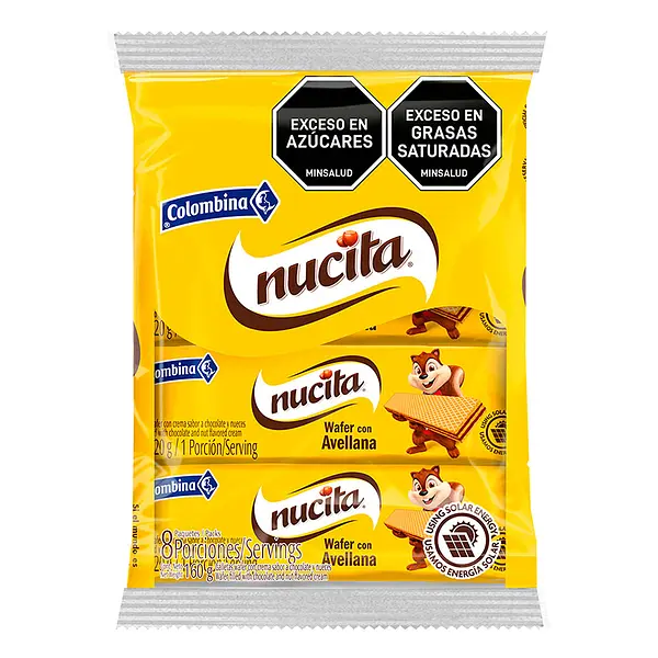 GALLETA WAFER NUCITA*8U