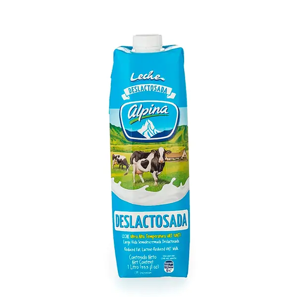 LECHE LIQUIDA DESLACTOSADA ALPINA*1LT