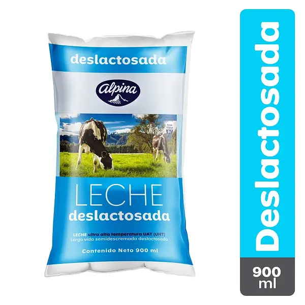LECHE LIQUIDA DESLACTOSADA ALPINA * 900ML