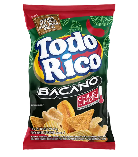 SNACK TODO RICO BACANO*45G