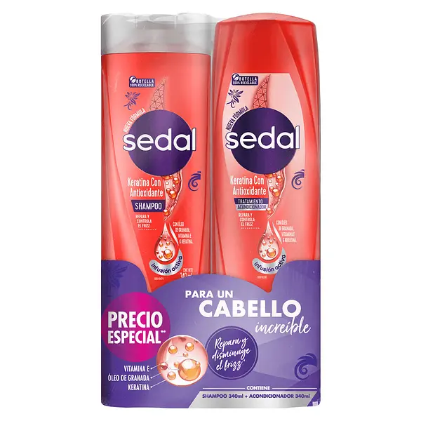 SHAMPO KERATINA +ACON SEDAL*340ML