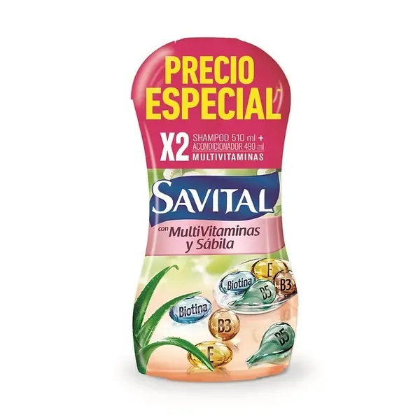 SHAMPOO + ACOND MULTIVI SAVITAL *510 ML