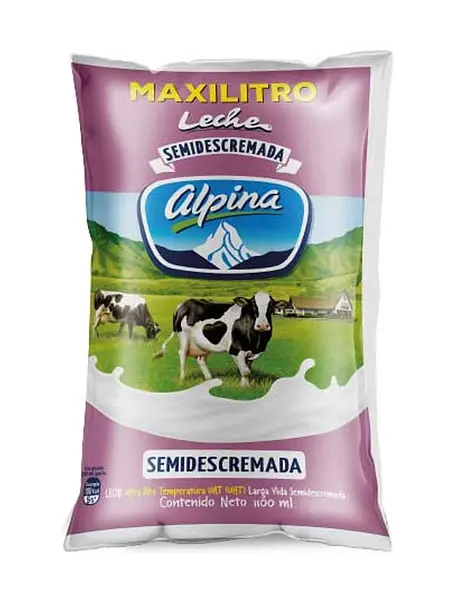 LECHE LIQUIDA SEMIDESCREMADA ALPINA*1.1L