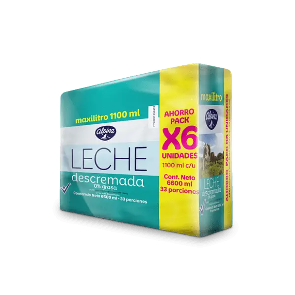 LECHE LIQUIDA DESCREMADA ALPINA*11L*6U