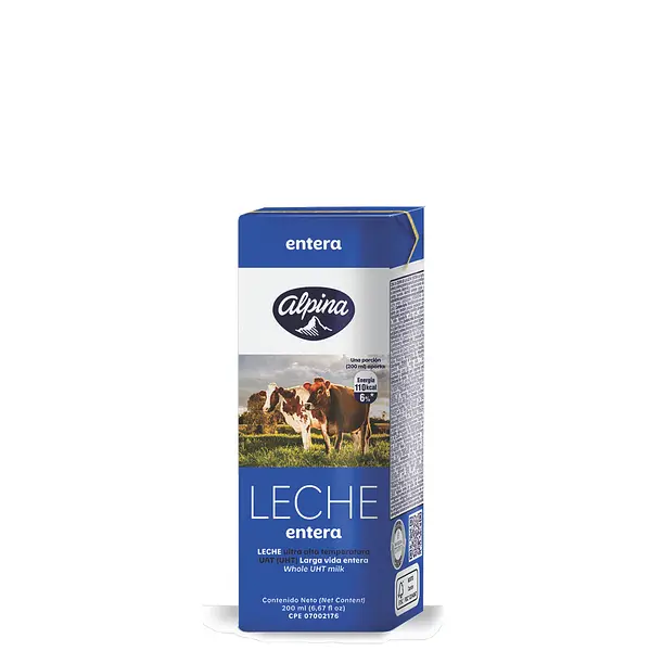 LECHE LIQUIDA ENTERA ALPINA*200ML