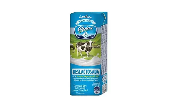 LECHE LIQUIDA DESLACTOSADA ALPINA*200ML