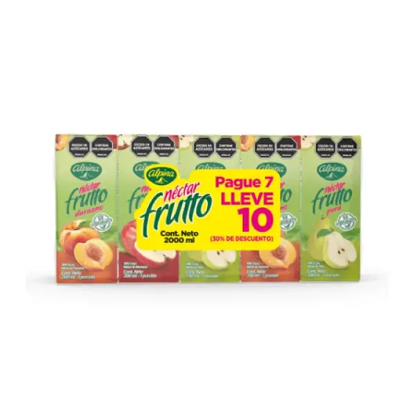 JUGO NECTAR SURTIDO FRUTTO*10U*200ML