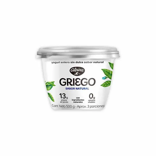 YOGURT GRIEGO NATURAL ALPINA *500ML