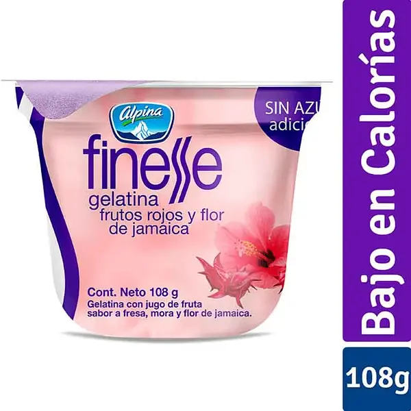 GELATINA FRUTOS ROJOS FINESSE*108G