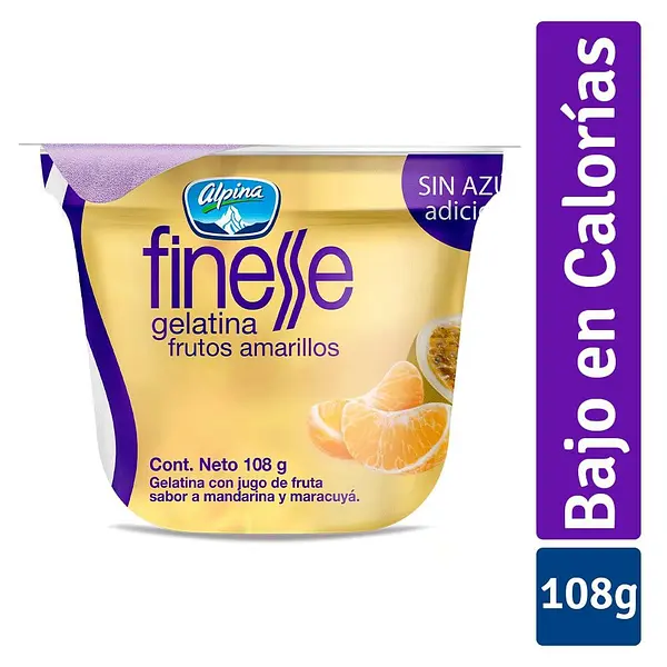 GELATINA FRUTOS AMARILLOS FINESSE *108GR