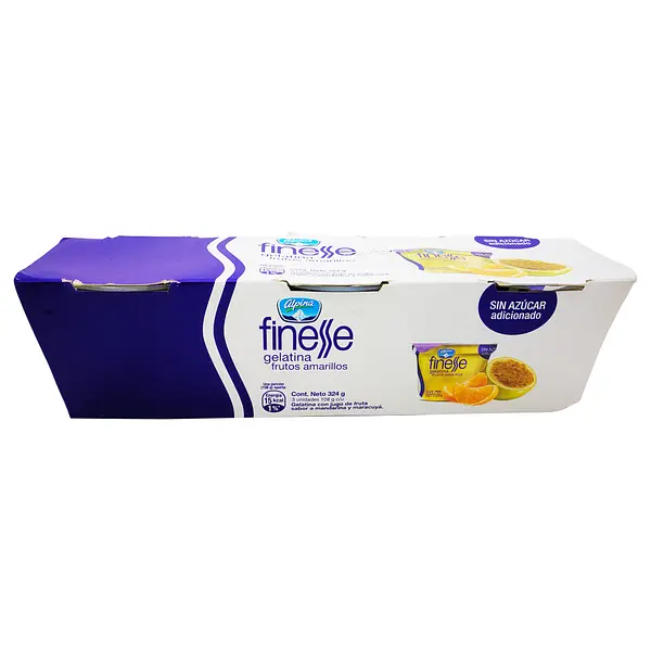 GELATINA FRUTOS AMARILLO FINESSE*108G*3U