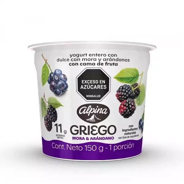 YOGURT GRIEGO ARANDANOS ALPINA*150G