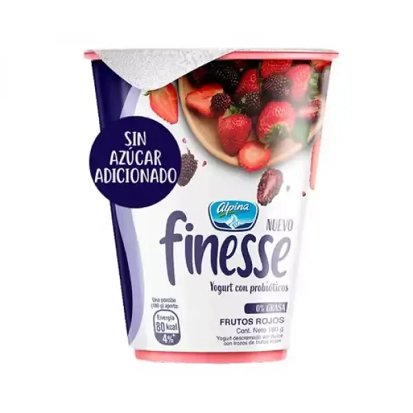 YOGURT FRUTOS ROJOS FINESSE*180G