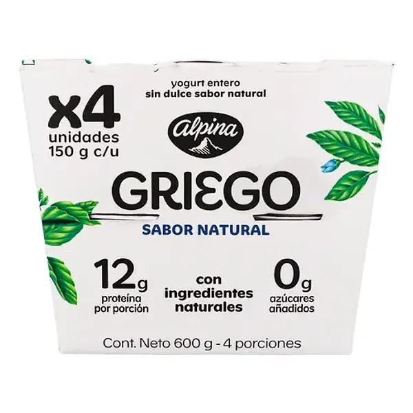 YOGURT GRIEGO NATURAL ALPINA*4U