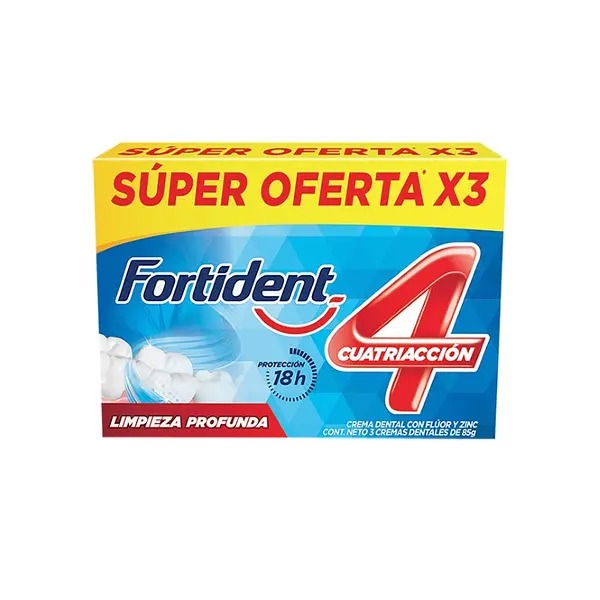 CREMA DENTAL CUATRIACCION FORTIDENT*85GR*1U