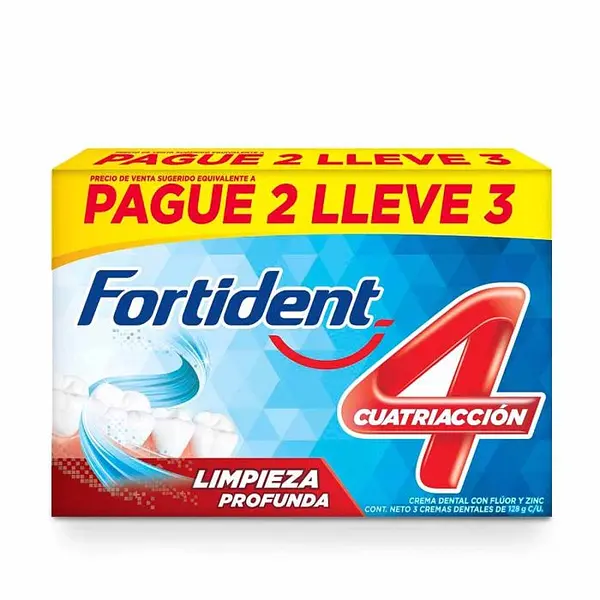 CREMA DENTAL CUATRIACCION FORTIDENT*128GR