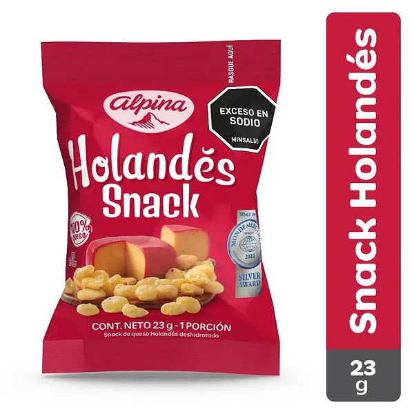 SNACK DE QUESO HOLANDES ALPINA *23 GR