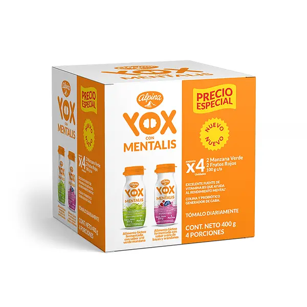 YOGURT MENTALIS SURTIDO YOX*4UND