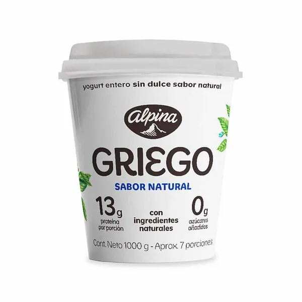 YOGURT GRIEGO ALPINA NATURAL *1000ML