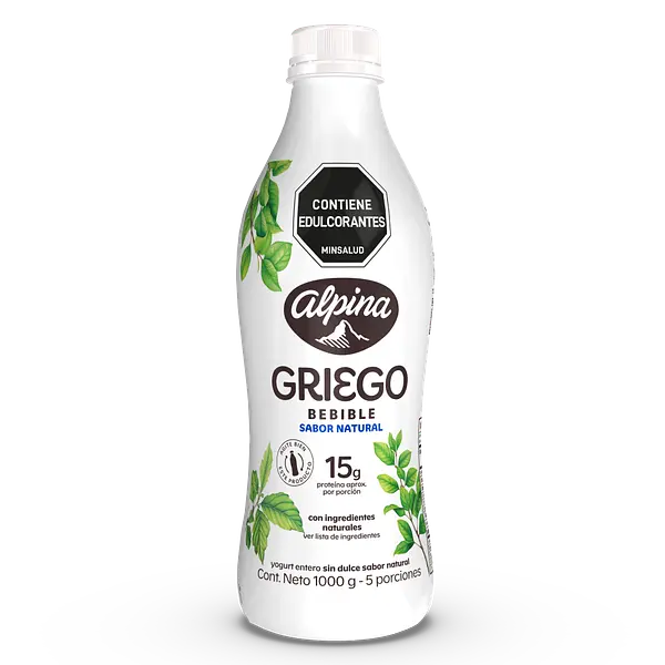 YOGURT NATURAL BEBIBLE GRIEGO ALPINA*1L