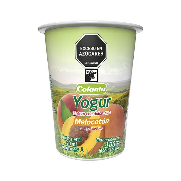 YOGURT MELOCOTON COLANTA *190 GR