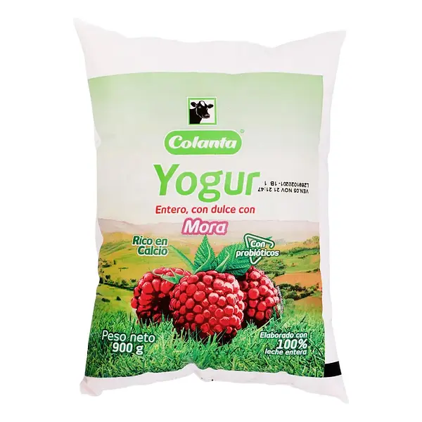 YOGURT MORA COLANTA*850ML