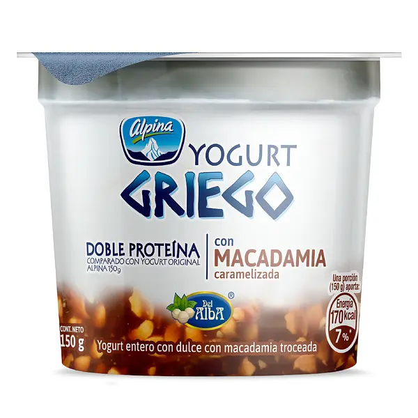 YOGURT GRIEGO MACADAMIA ALPINA *150G